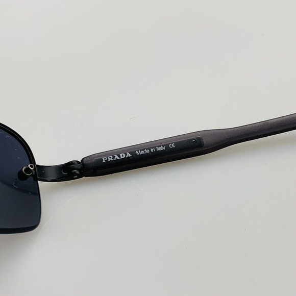 Prada Sunglasses mod. SPR 70A 7AB-1A1 Brown Rimless Made in Italy Vintage Y2K - Picture 5 of 11